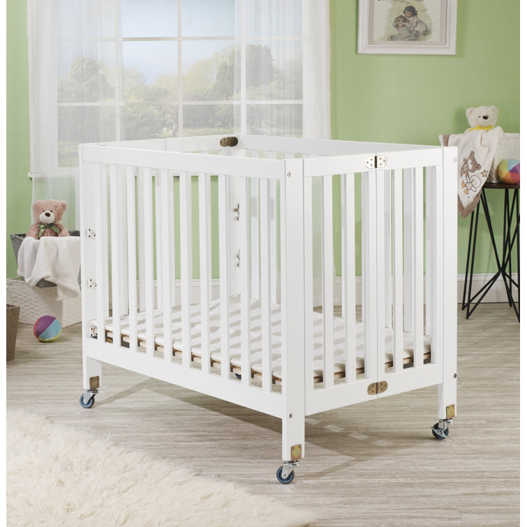 Harriet Bee Orrie Folding Mini Portable Crib with Mattress & Reviews